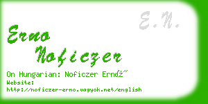 erno noficzer business card